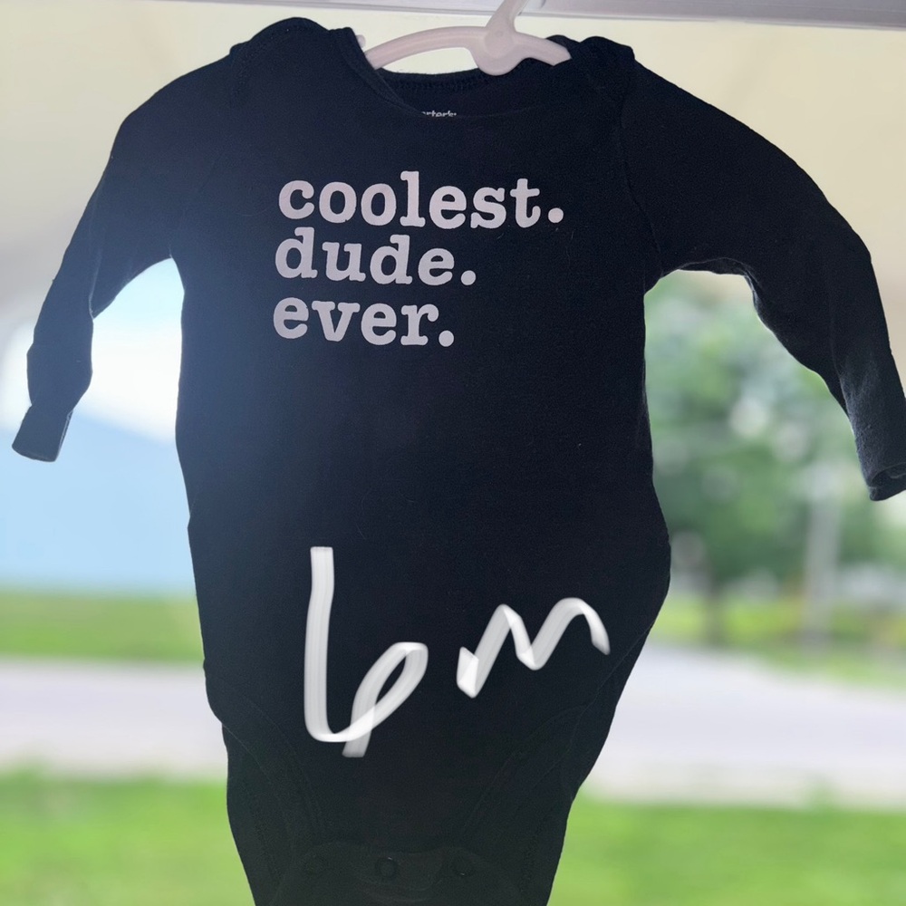 Carter's Black Coolest Dude Ever Bodysuit